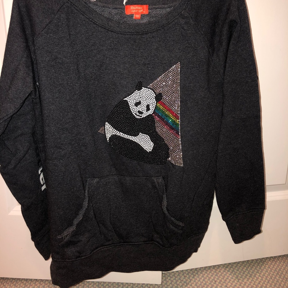 BUTTER rhinestoned sweatshirt